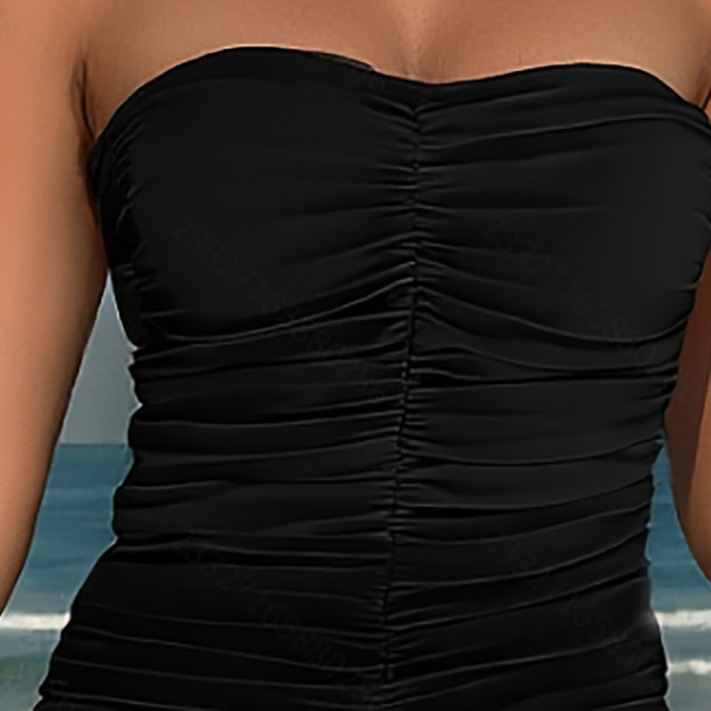 Ladies Bandeau Tankini with fashionable ruffle design Mune Fashion