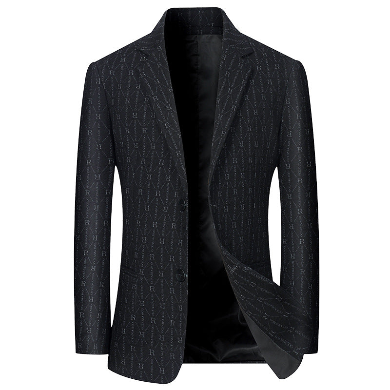 Men's Modern Single-Breasted City Blazer with Patch Pockets and Light Half Lining Mune Fashion