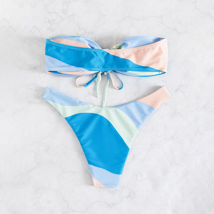 Women's bandeau bikini with playful cut Mune Fashion