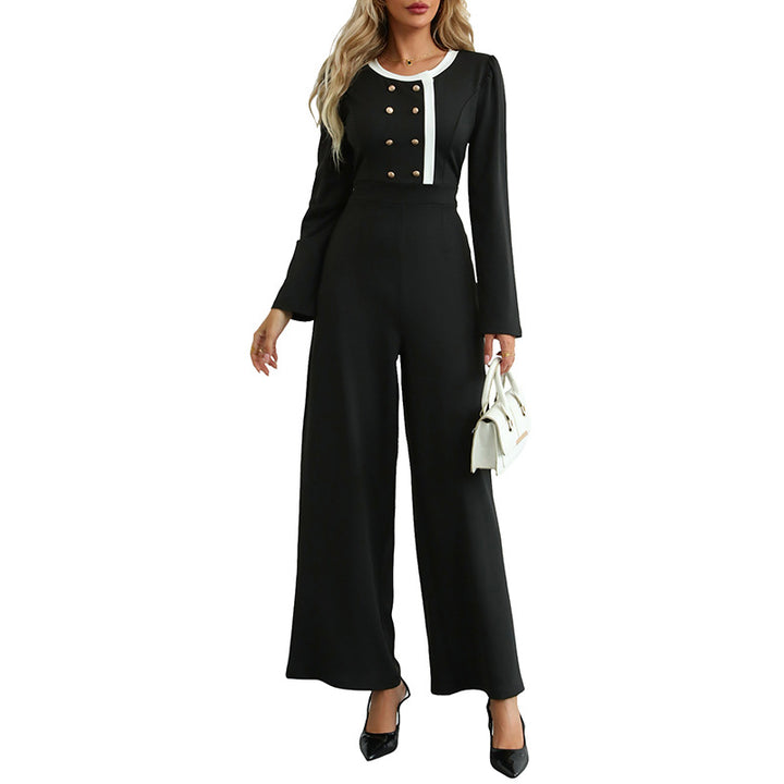 Women's Elegant Jumpsuit with Waist Belt Mune Fashion