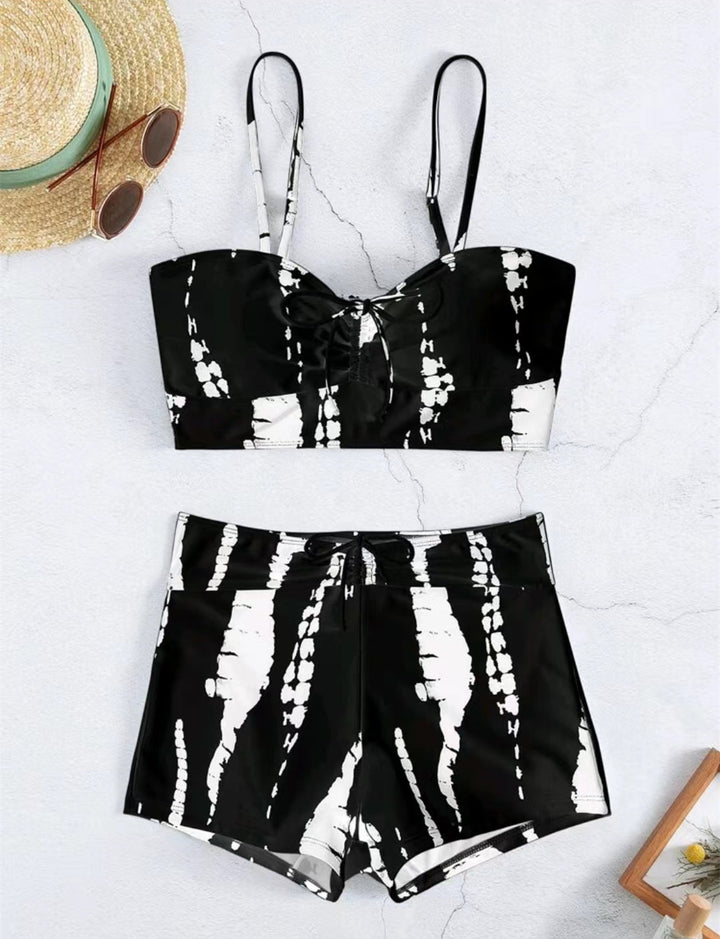 Women Two-Piece Swimwear Set with Playful Knot Design Mune Fashion