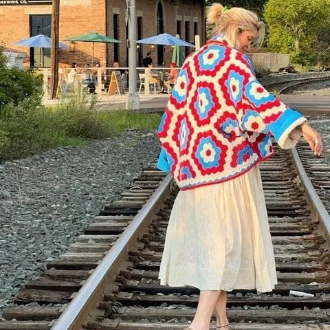 Women's Quilted Jacket in Patchwork Design with Boxy Oversized Silhouette Mune Fashion