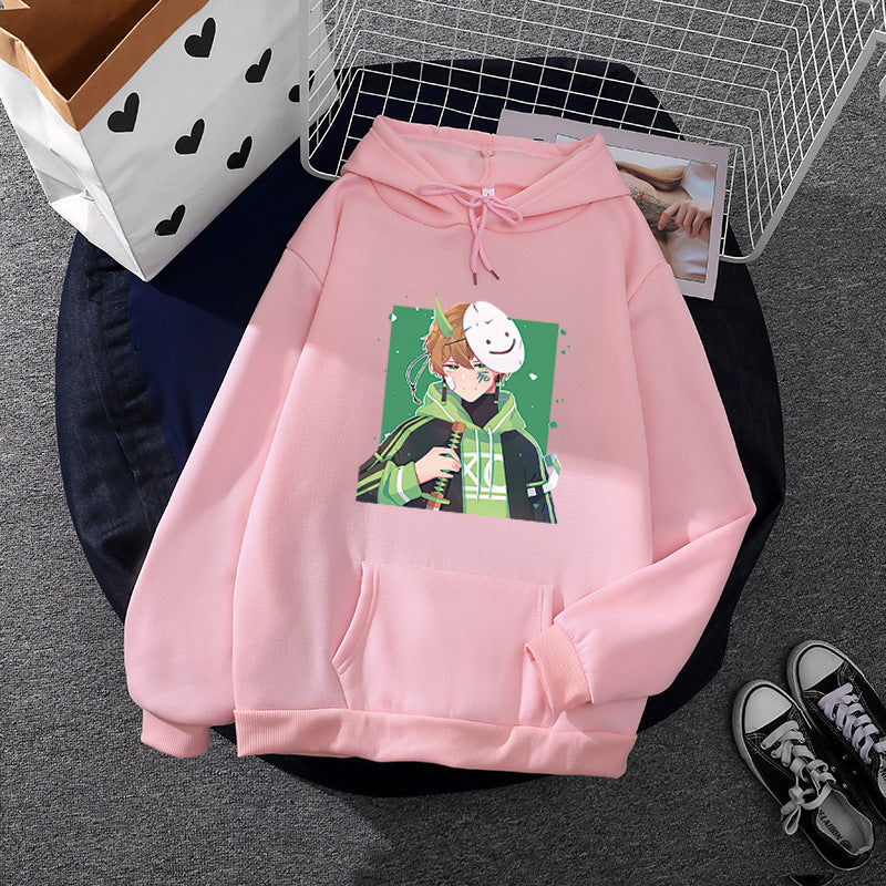Women's hoodie with printed manga design and soft fleece lining Mune Fashion