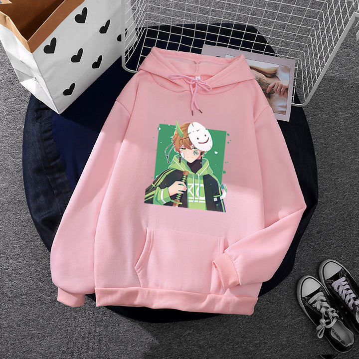 Women's hoodie with printed manga design and soft fleece lining Mune Fashion