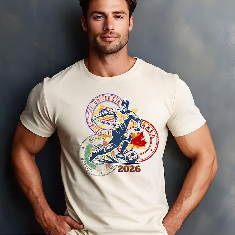Unisex nan sporty football T-shirt with retro stamp print and breathable cotton blend Mune Fashion