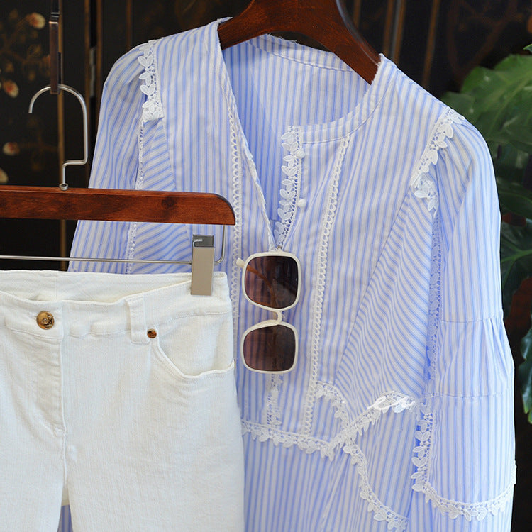 Women's Playful Blouse with Ruffle Details Mune Fashion