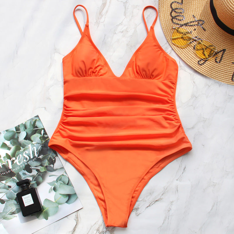 Women's One-Piece Swimsuit with Ruched Design Mune Fashion