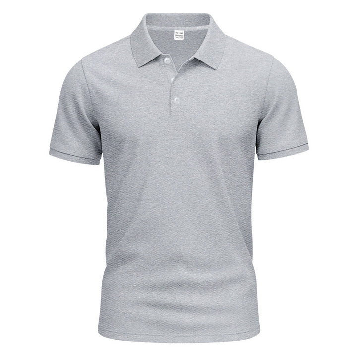 Men's breathable piqué polo shirt short sleeve with button placket Mune Fashion