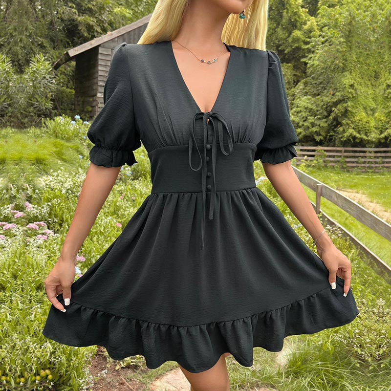 Women Playfully Cut Wrap Dress Mune Fashion