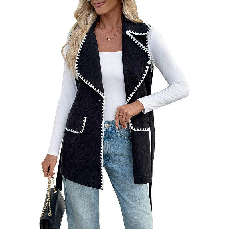 Ladies Elegant Wrap Cardigan with Belt Mune Fashion