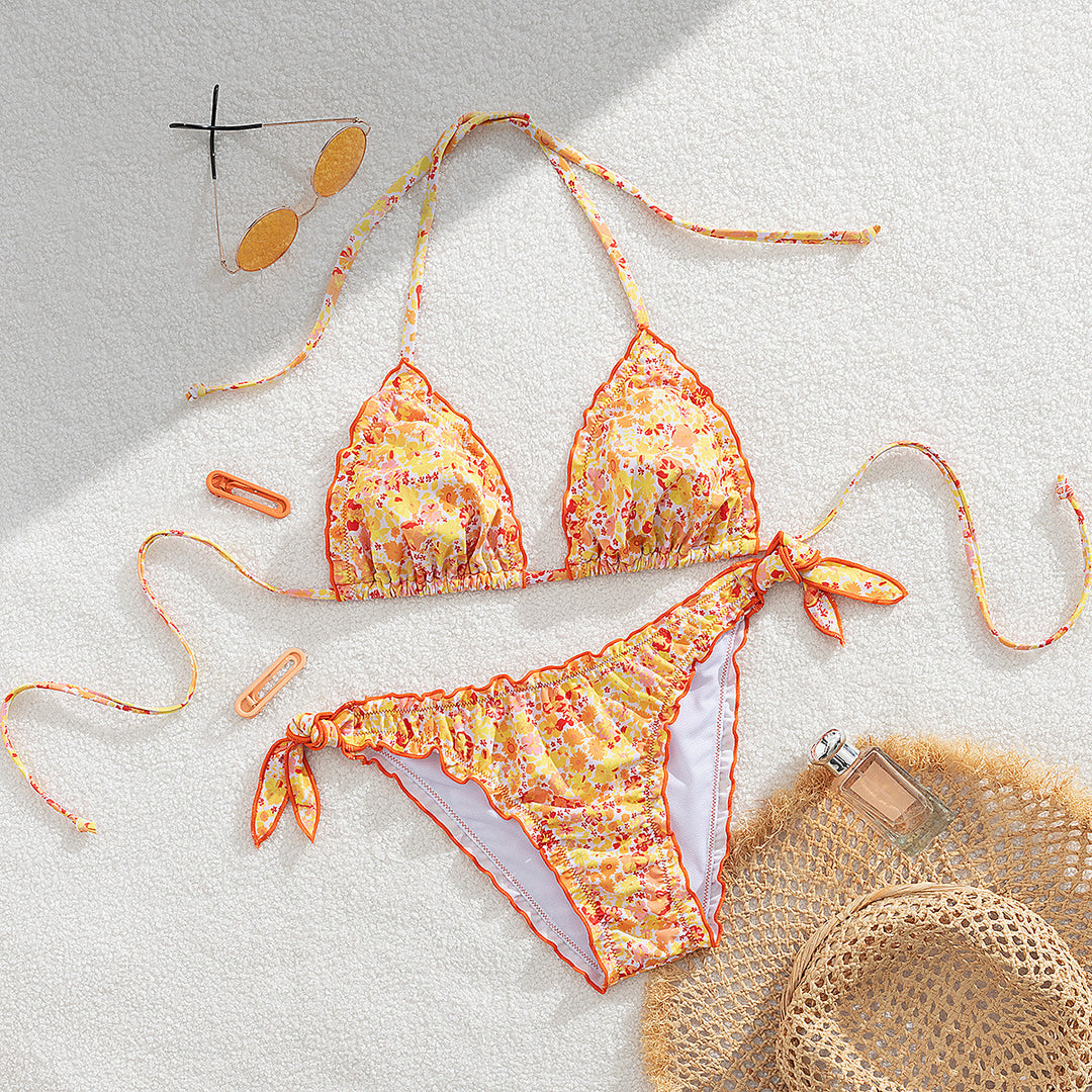 Women's floral patterned triangle bikini Mune Fashion
