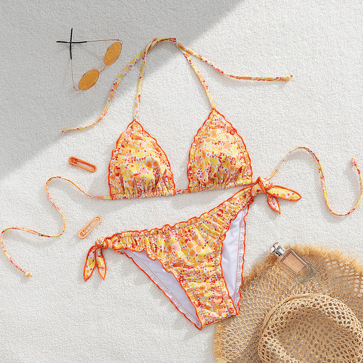 Women's floral patterned triangle bikini Mune Fashion