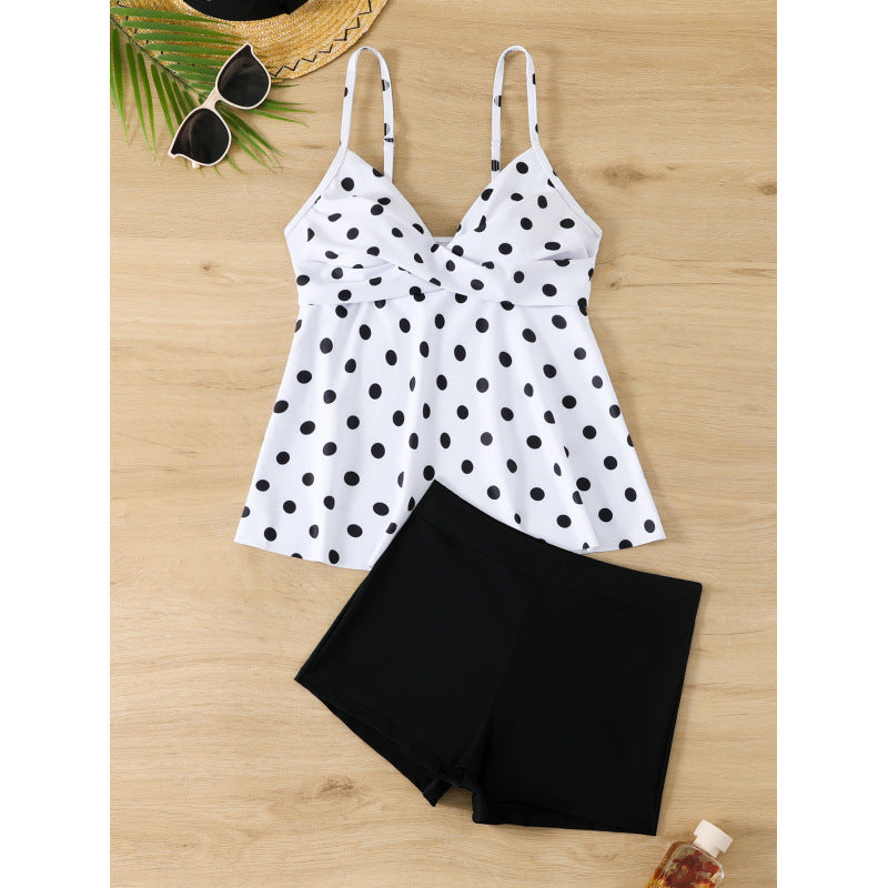 Ladies Tankini Set with magical dots and fashionable cut Mune Fashion