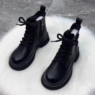 Women's Stylish and Sturdy Lace-up Boots Mune Fashion