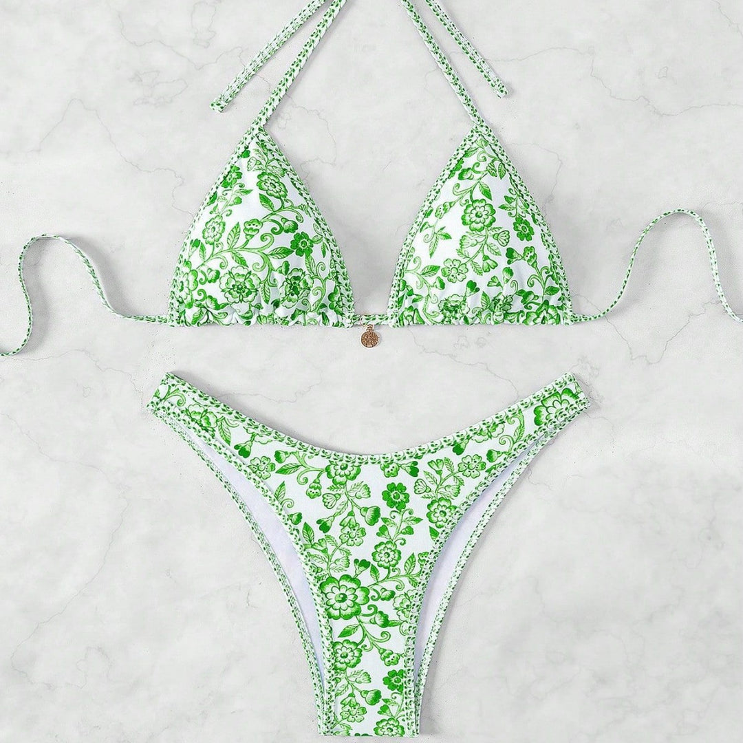 Women's triangle bikini with floral lace Mune Fashion