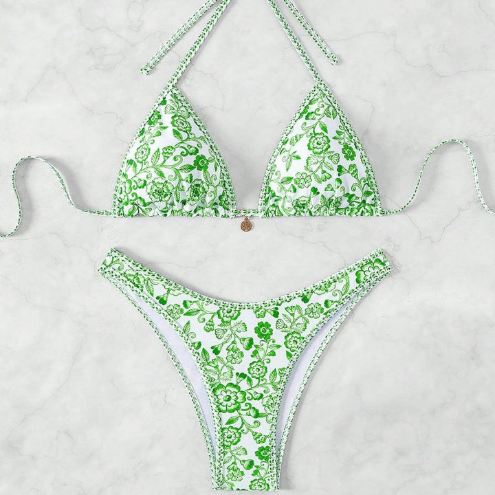 Women's triangle bikini with floral lace Mune Fashion