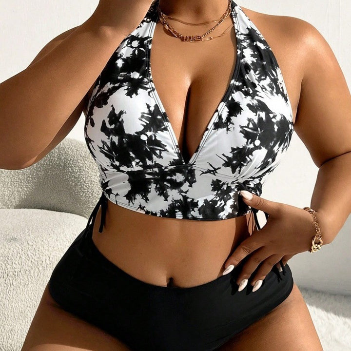 Ladies High-Cut Bikini with Floral Pattern Mune Fashion