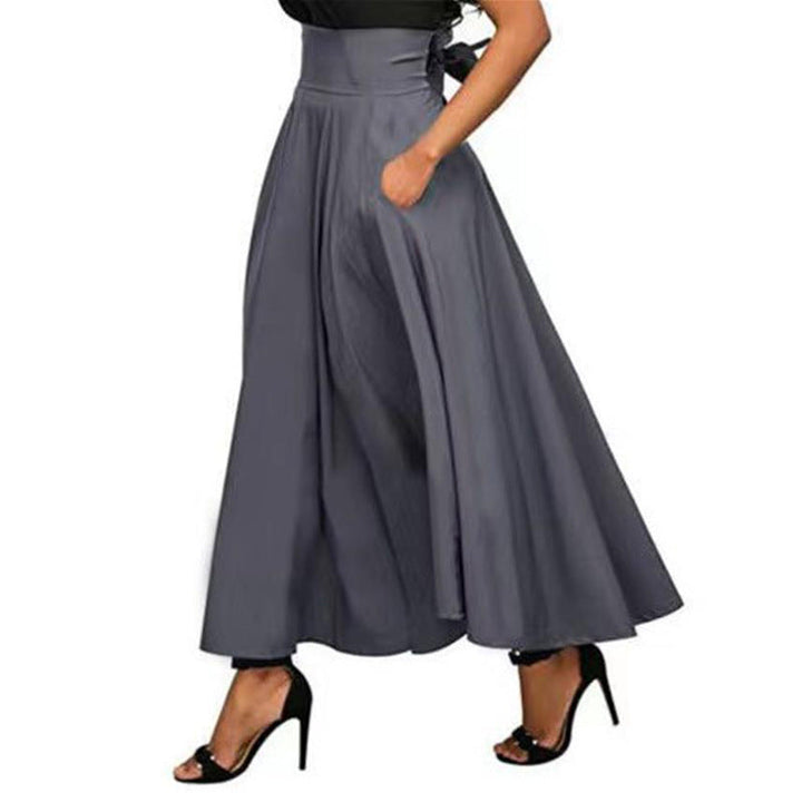 Women Wide Cut Palazzo Pants with Elegant Pockets and high Waist Mune Fashion