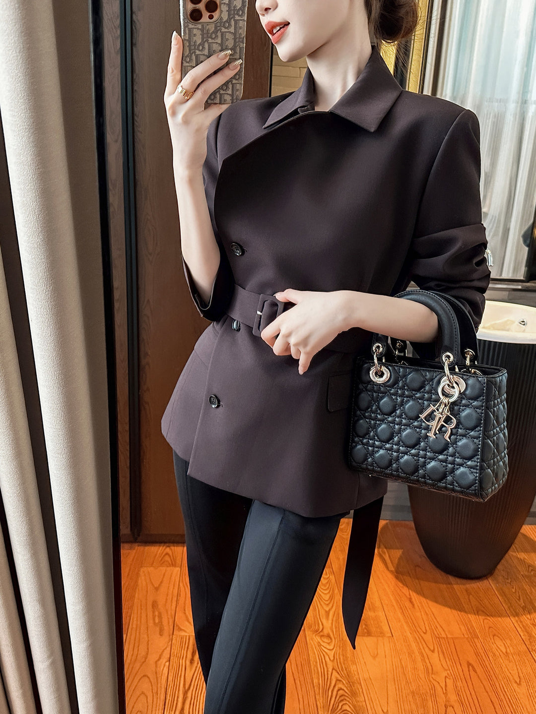 Women's Stylish Blazer with Belt Mune Fashion