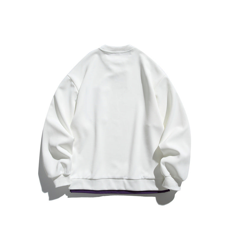 Unisex Oversize sweatshirt with contrasting zip chest pocket and double-layered hem Mune Fashion