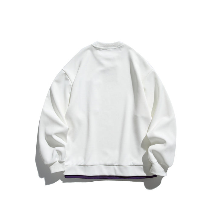 Unisex Oversize sweatshirt with contrasting zip chest pocket and double-layered hem Mune Fashion