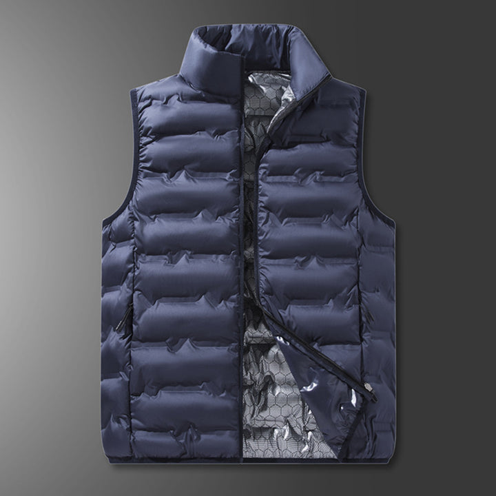 Men's Ultralight Packable Quilted Vest with High Collar and Inner Mesh Mune Fashion