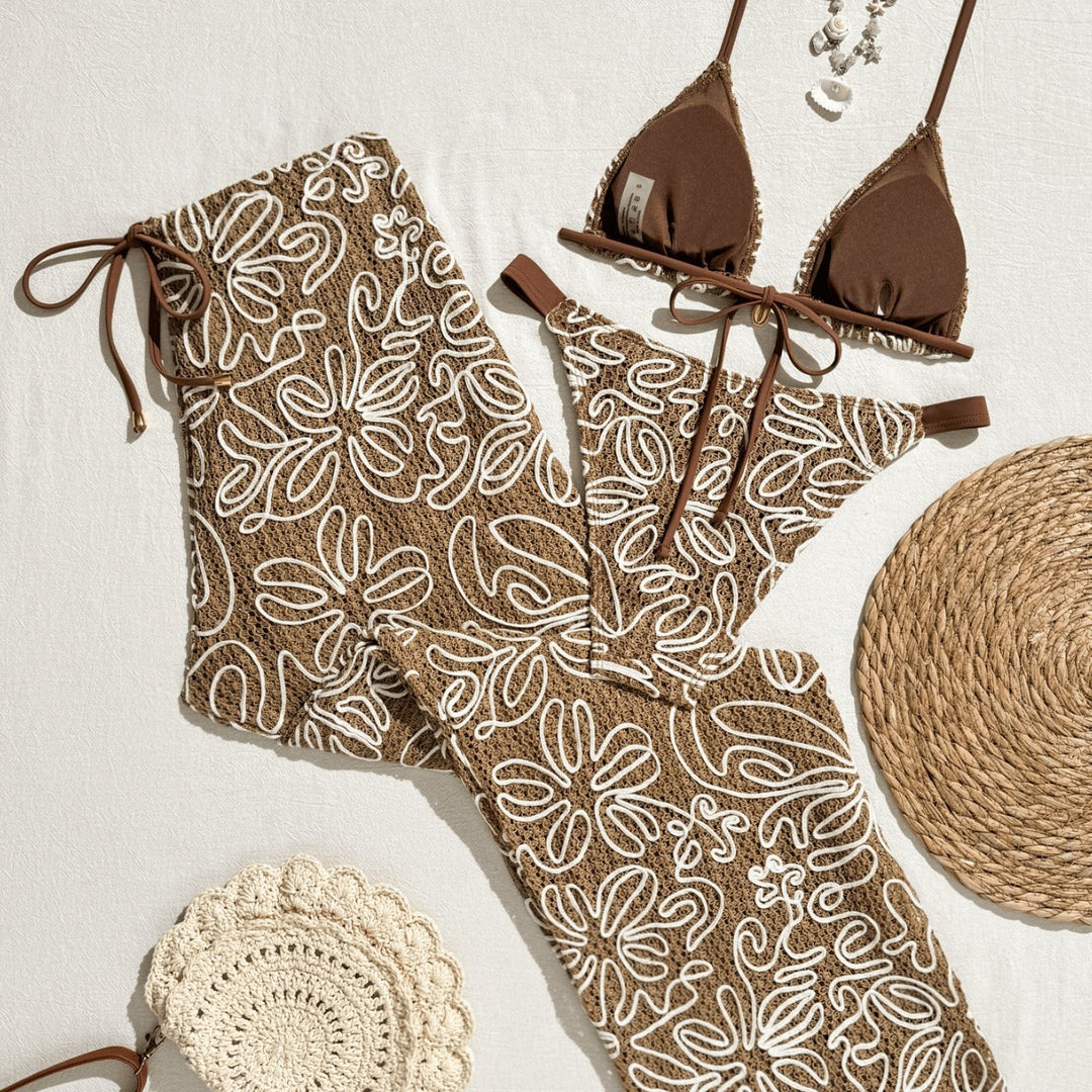 Ladies Bikini Set with Casual Overlayer Mune Fashion