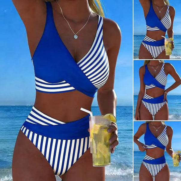 Women's Sporty Two-Piece Swimsuit with Asymmetric Design Mune Fashion