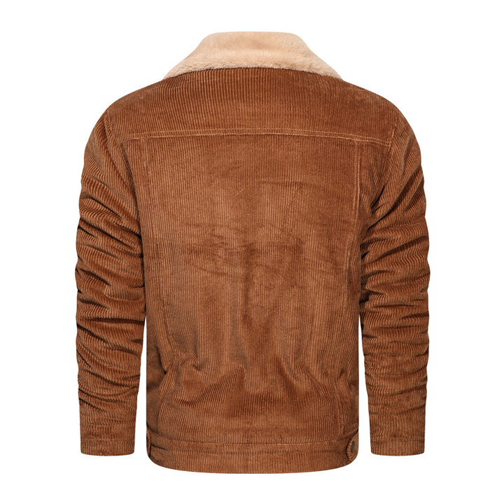 Men's cord trucker jacket with teddy lining and shirt collar Mune Fashion