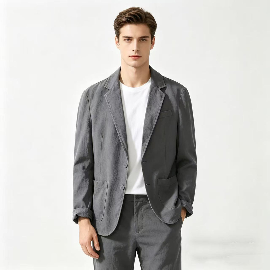 Men's light linen blazer with modern slim-fit cut Mune Fashion