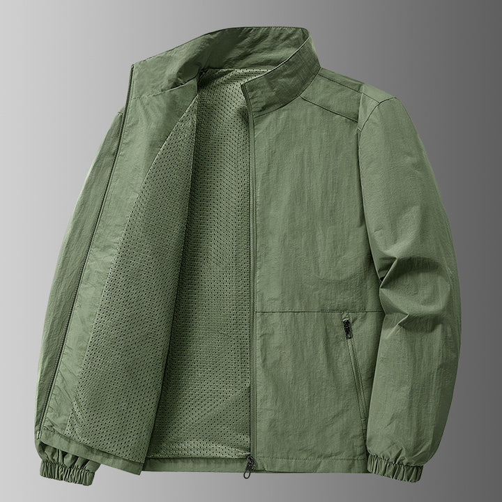 Men's Lightweight Windbreaker with Breathable Mesh Lining Mune Fashion