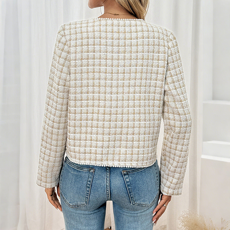 Women's Trendy Checked Jacket Mune Fashion