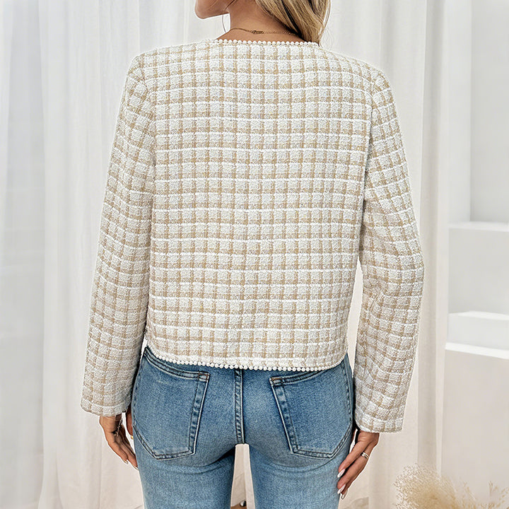 Women's Trendy Checked Jacket Mune Fashion