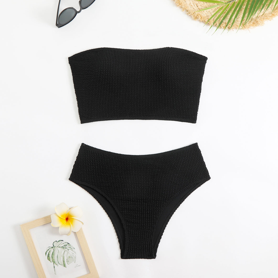 Women's bandeau bikini set made of textured material Mune Fashion