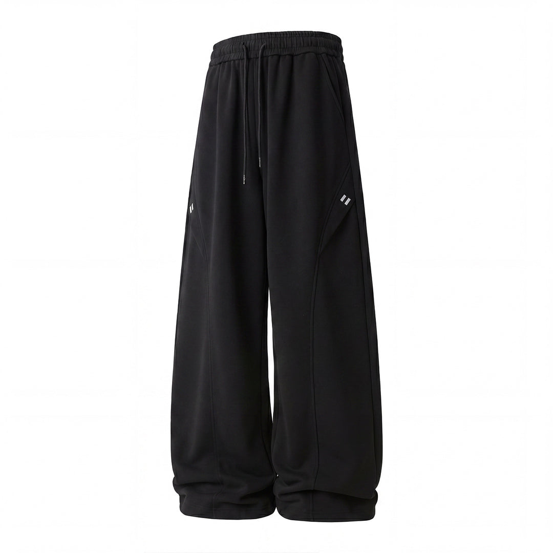 Unisex Extra-wide Lounge Jogging Pants in Palazzo Cut with Drawstring Waist and Side Pockets Mune Fashion