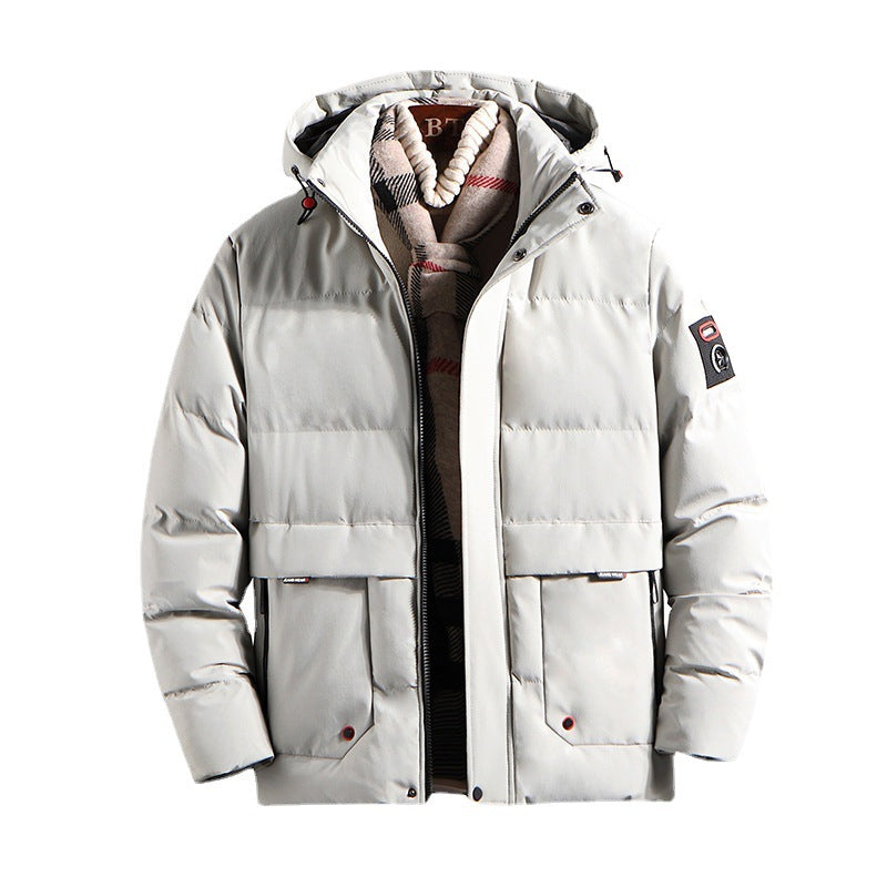 Men's padded parka with hood and large front pockets Mune Fashion