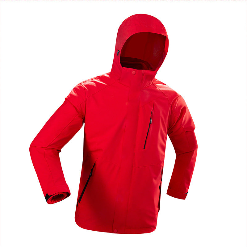 Men's technical softshell jacket with hood, windproof membrane, and chest zipper pocket Mune Fashion