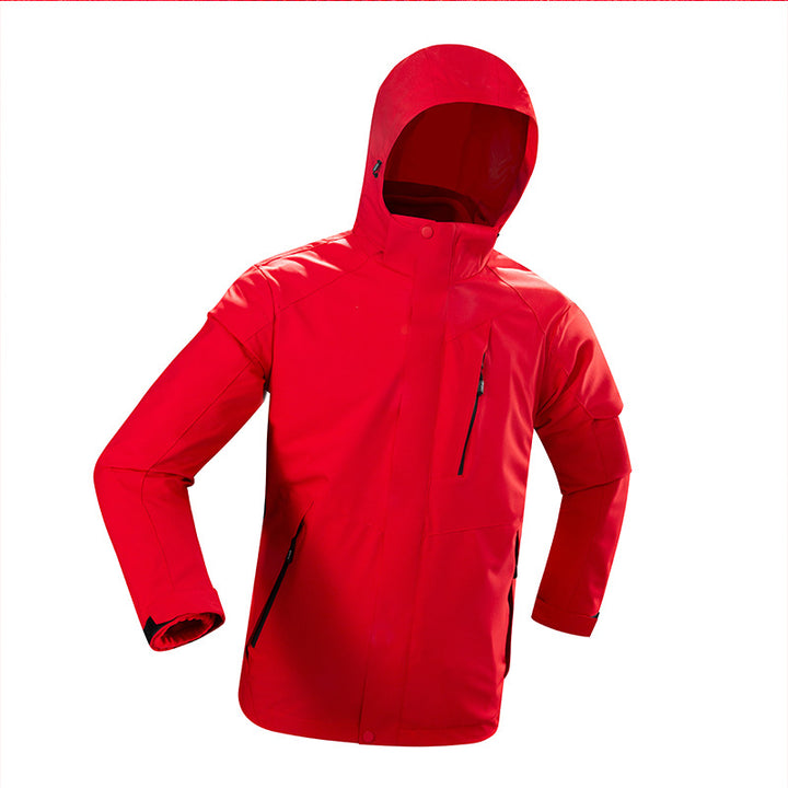 Men's technical softshell jacket with hood, windproof membrane, and chest zipper pocket Mune Fashion