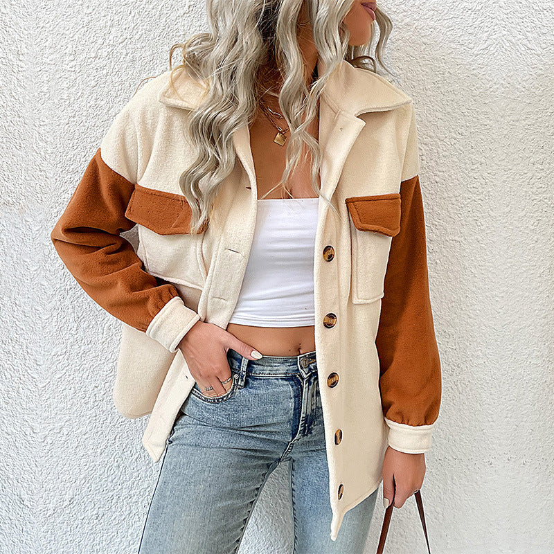 Women's Stylish Fleece Jacket with Pockets and Button Details Mune Fashion