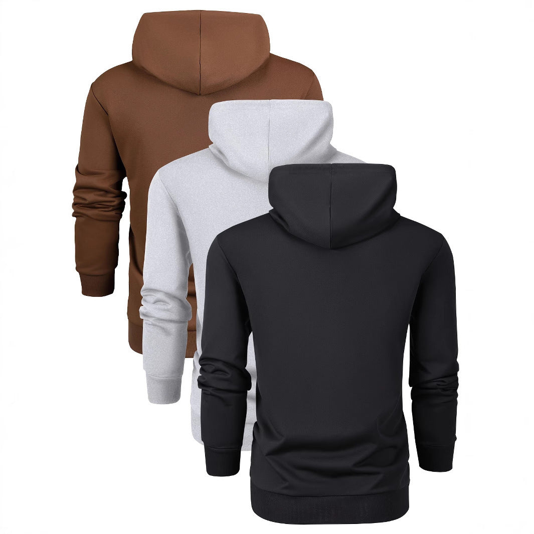 Unisex plain hoodie with kangaroo pocket, ribbed cuffs and relaxed fit Mune Fashion