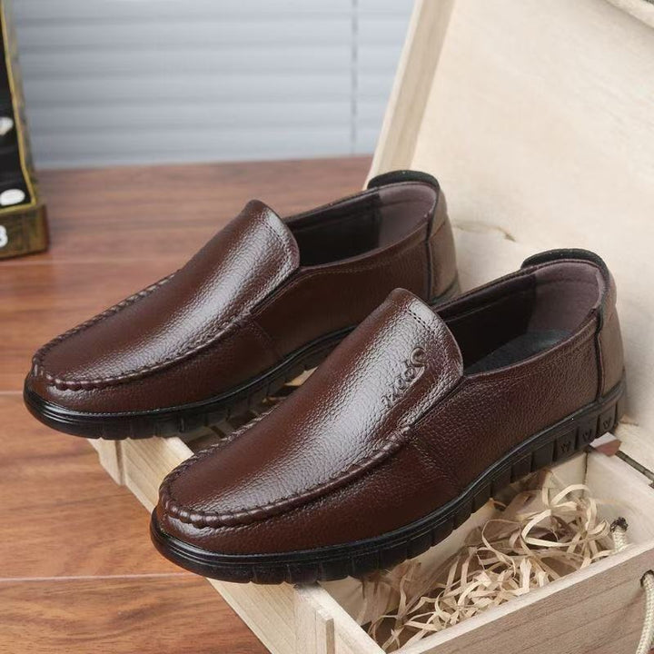Men's Comfortable Leather Slippers Mune Fashion