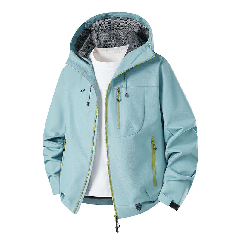 Men's Technical Softshell Hoodie Jacket with Water-Repellent Membrane and Mesh Lining Mune Fashion