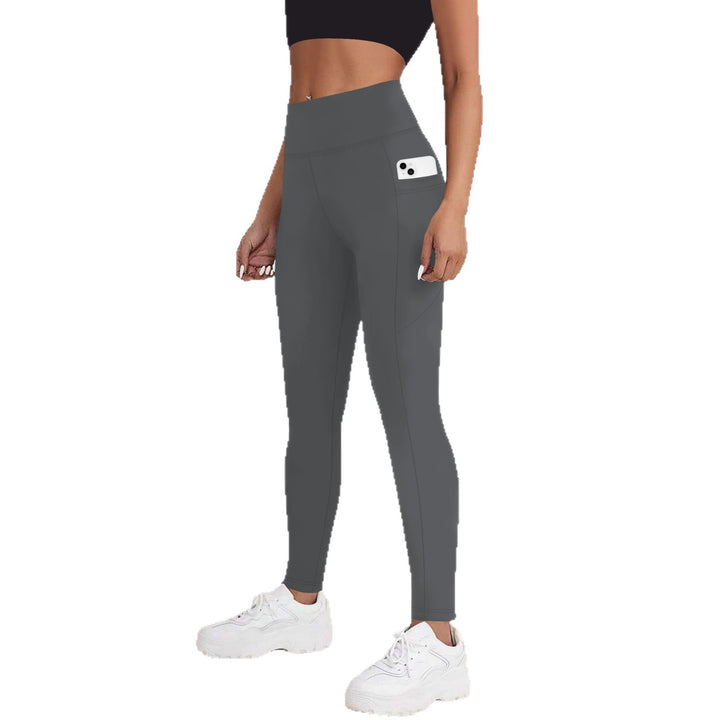Women's High-Waist Sport Leggings with Side Phone Pocket and Shaping Compression Fabric Mune Fashion