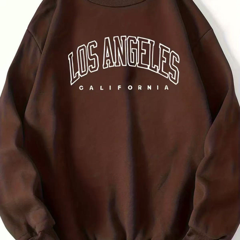 Women Casual Sweatshirt with Vintage Los Angeles Print Mune Fashion