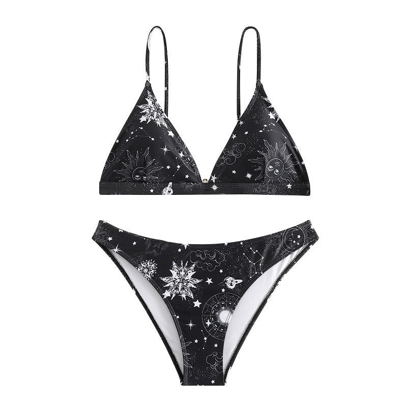 Women Triangle Bikini with unique star pattern Mune Fashion