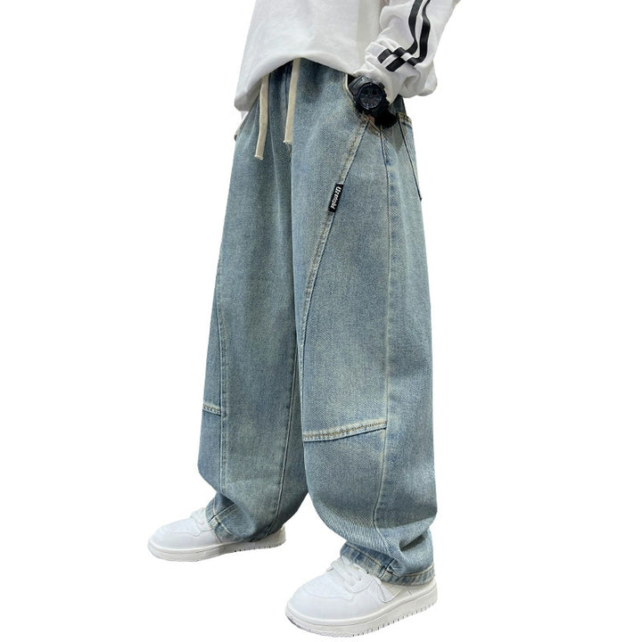 Men's Casual Utility Jeans with Wide Leg Mune Fashion