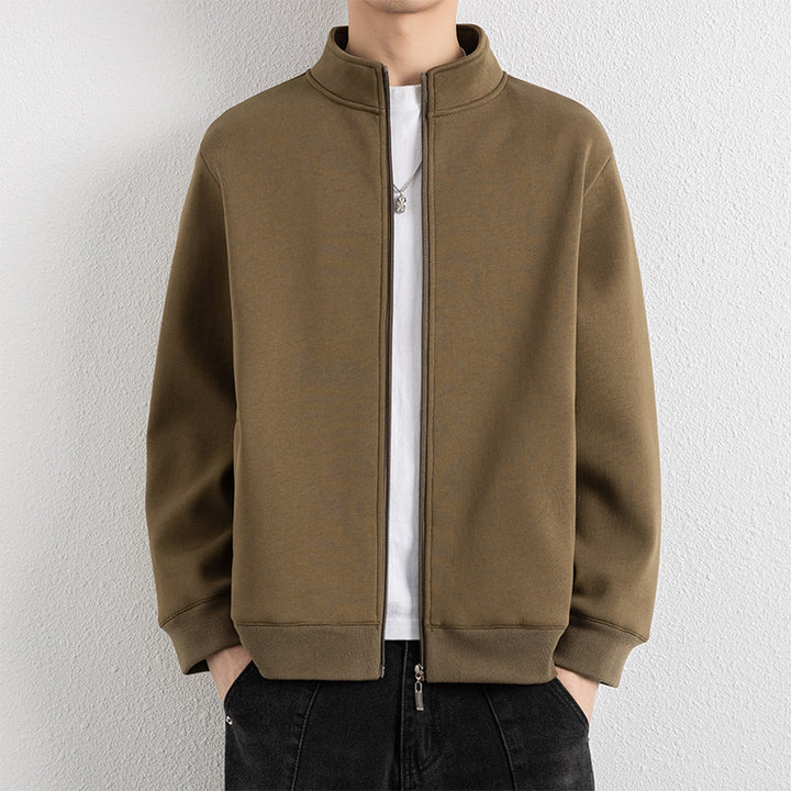 Men's Minimalist Zip Blouson Jacket made of technical stretch material with stand-up collar Mune Fashion