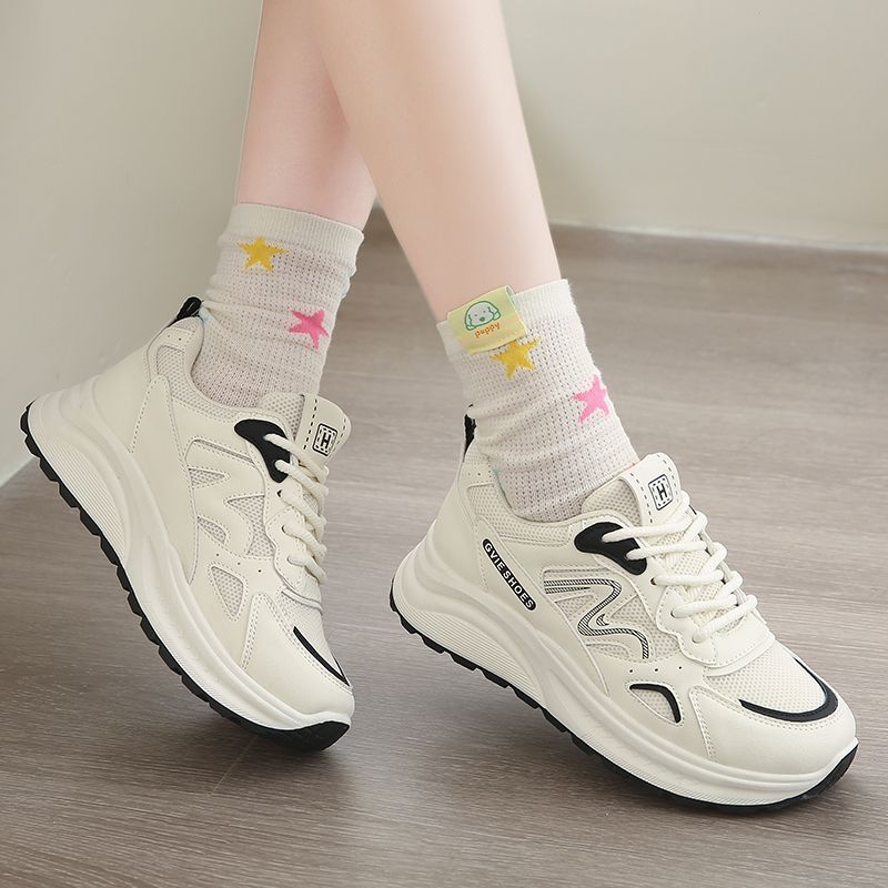 Women's City Chunky Sneaker with sculpted platform sole, mesh inserts, and padded comfort collar Mune Fashion