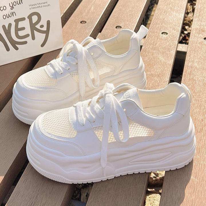 Women’s Platform Wedge Sneaker with Breathable Mesh Inserts and Sculpted Comfort Sole Mune Fashion