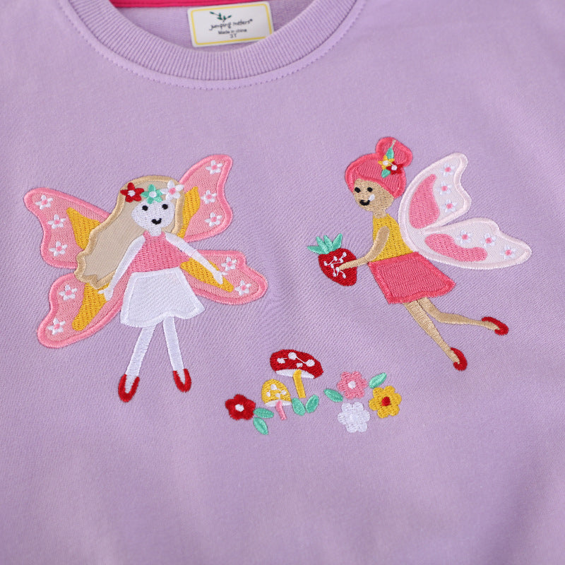 Girls leisure dress with charming wing pattern Mune Fashion